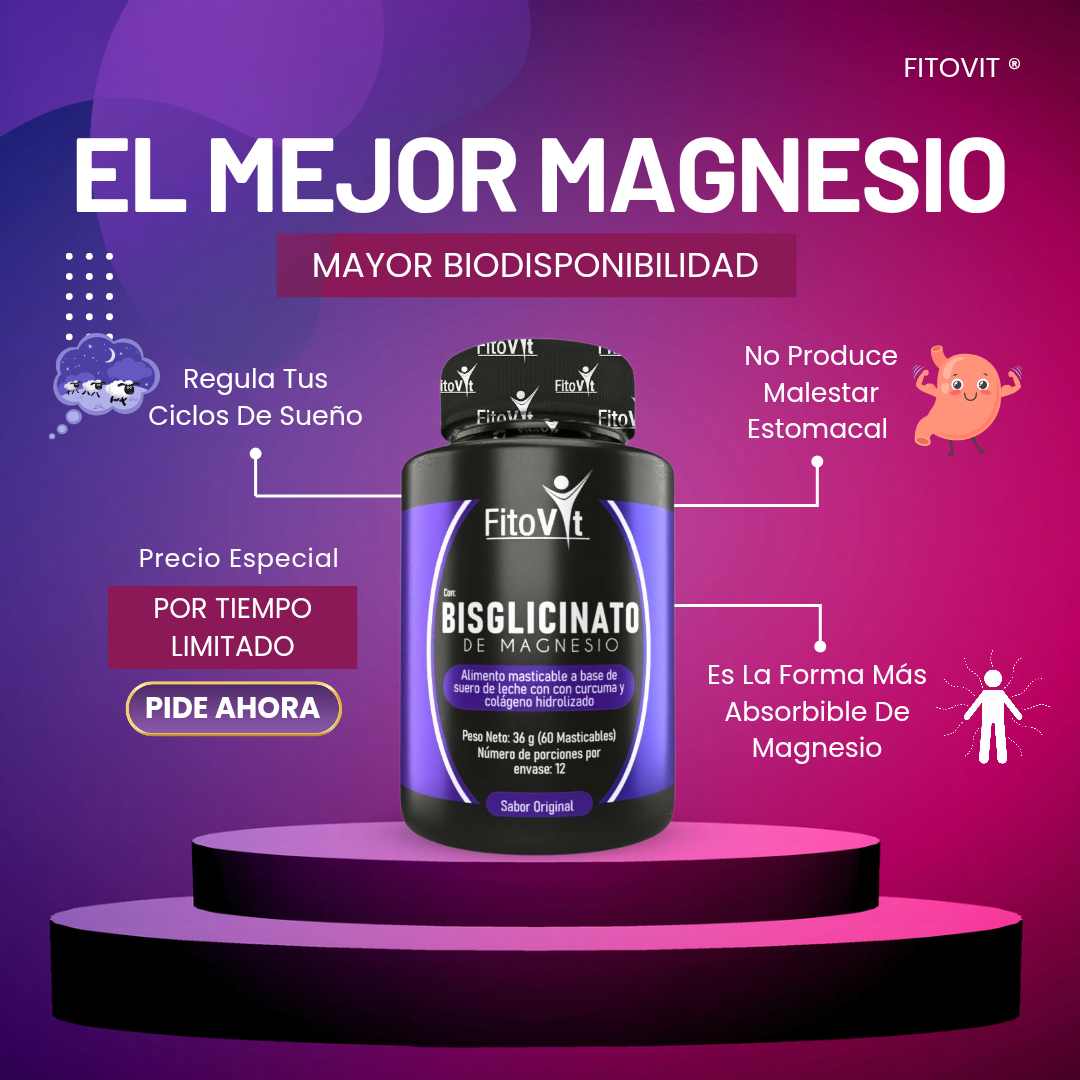 Bisglicinato de Magnesio - Descubre la Solución Natural Para Estrés y Cansancio