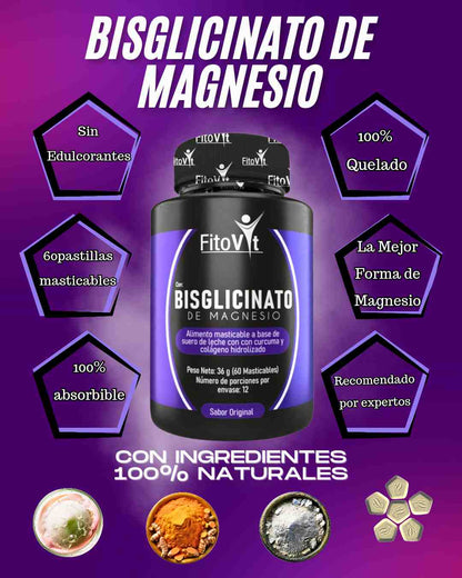 Bisglicinato de Magnesio - Descubre la Solución Natural Para Estrés y Cansancio