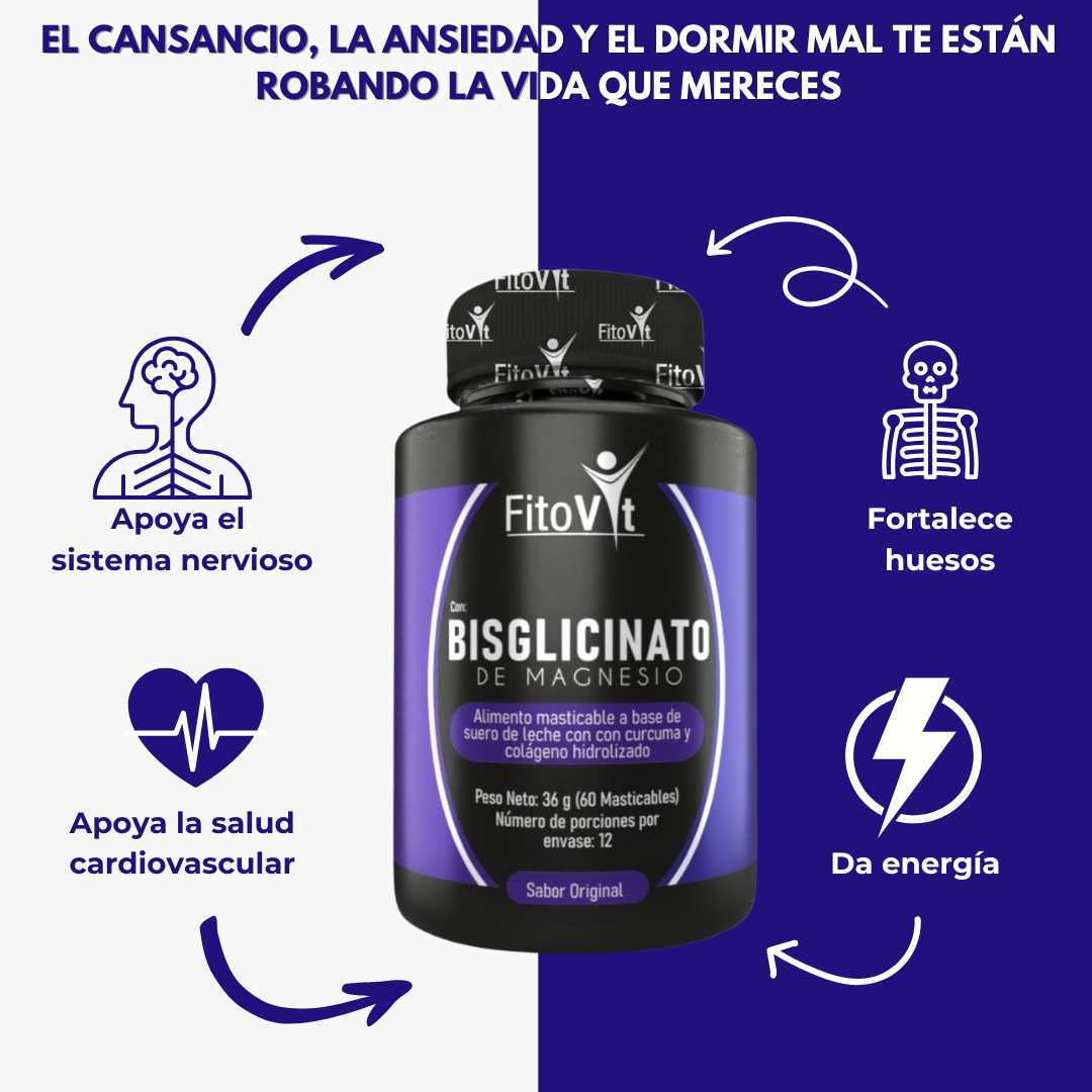 Bisglicinato de Magnesio - Descubre la Solución Natural Para Estrés y Cansancio